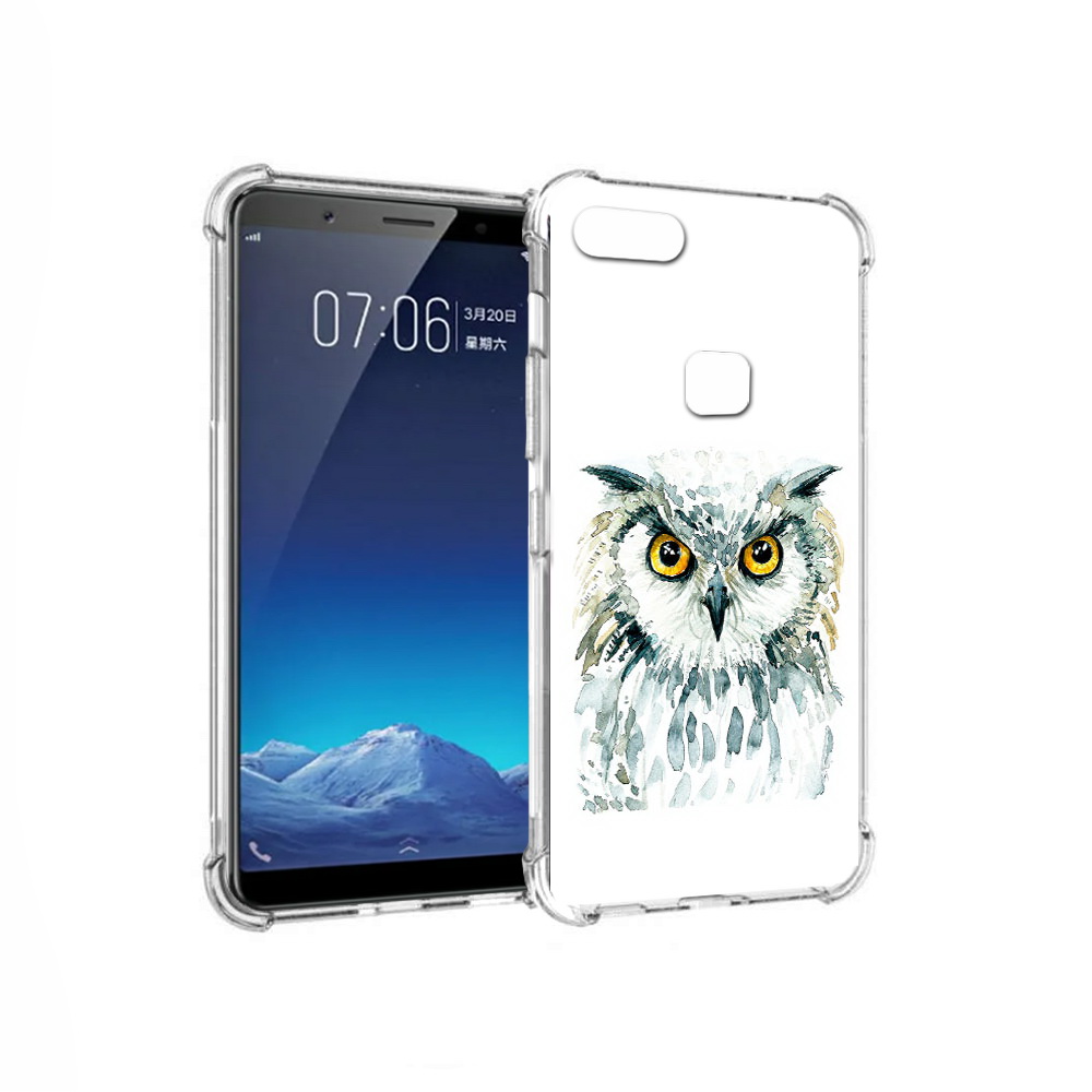 

Чехол MyPads Tocco для Vivo X20 Серьезная сова (PT108350.433.156), Прозрачный, Tocco
