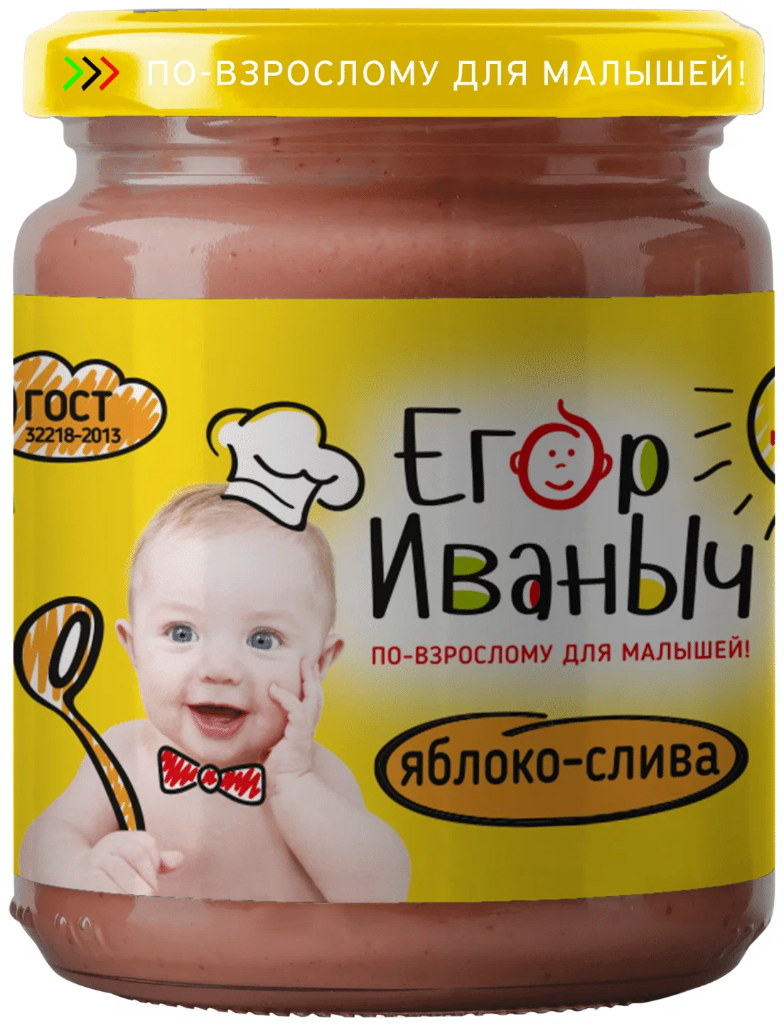 Пюре Егор Иваныч яблоко и слива, с 5 месяцев, 100 г