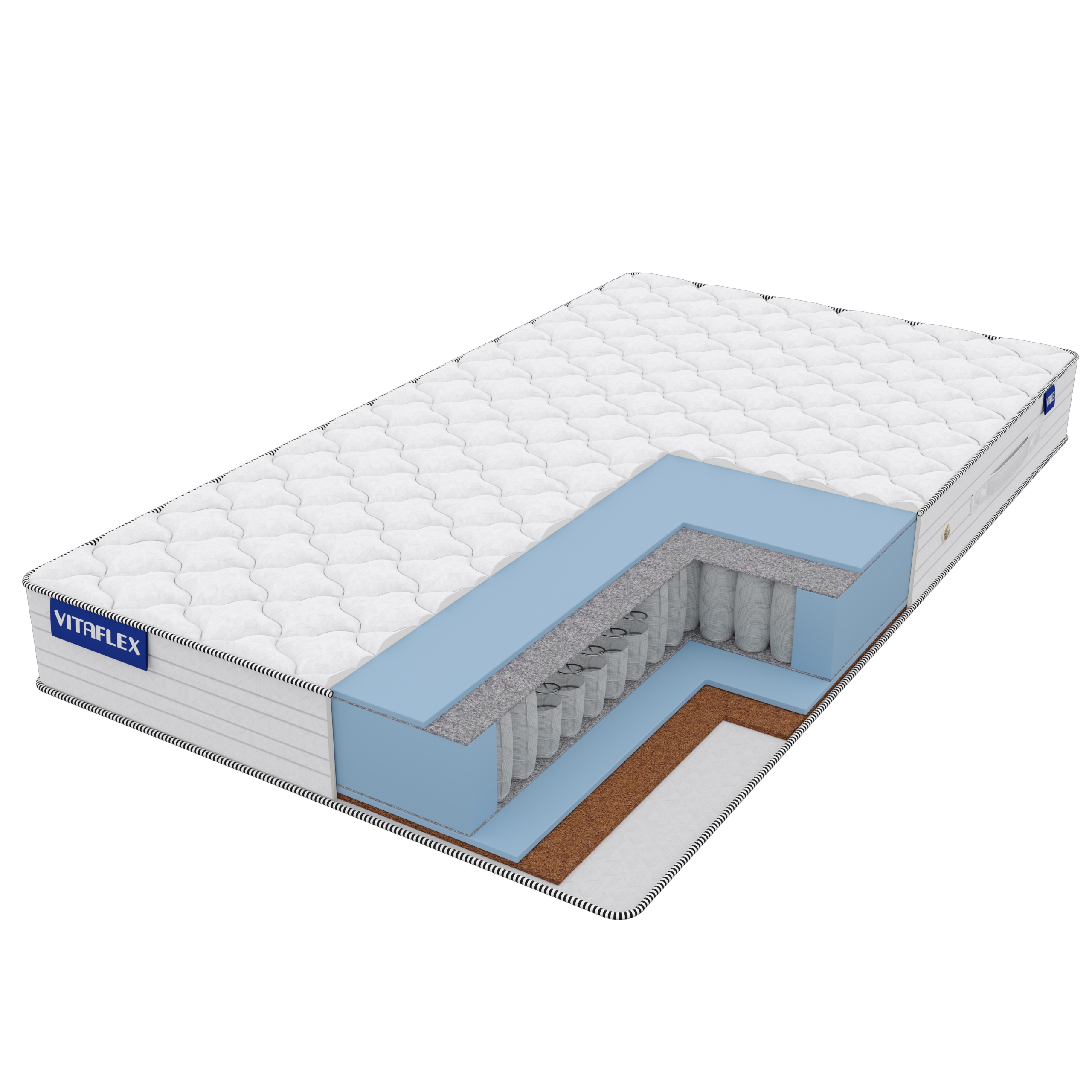 

Матрас Vitaflex Simple Foam-Middle 110х170, Бежевый;белый;серый;серебристый, Foam-Middle
