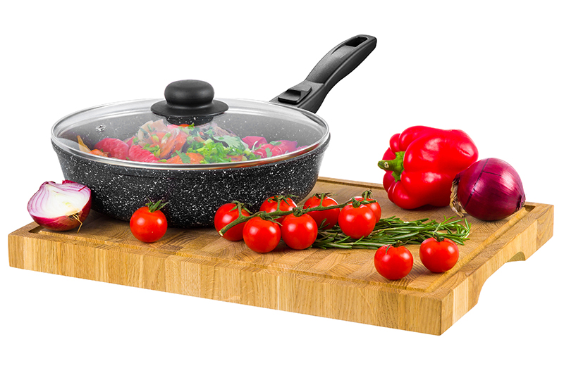 

Сковорода глубокая 24 см Elan Gallery ГАРМОНИЯ ВКУСА Черный мрамор с крышкой D24, Elan Gallery-75