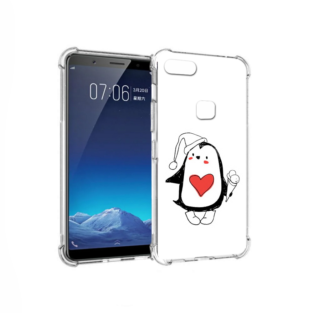 

Чехол MyPads Tocco для Vivo X20 Пингвин с мороженым (PT108350.433.135), Прозрачный, Tocco