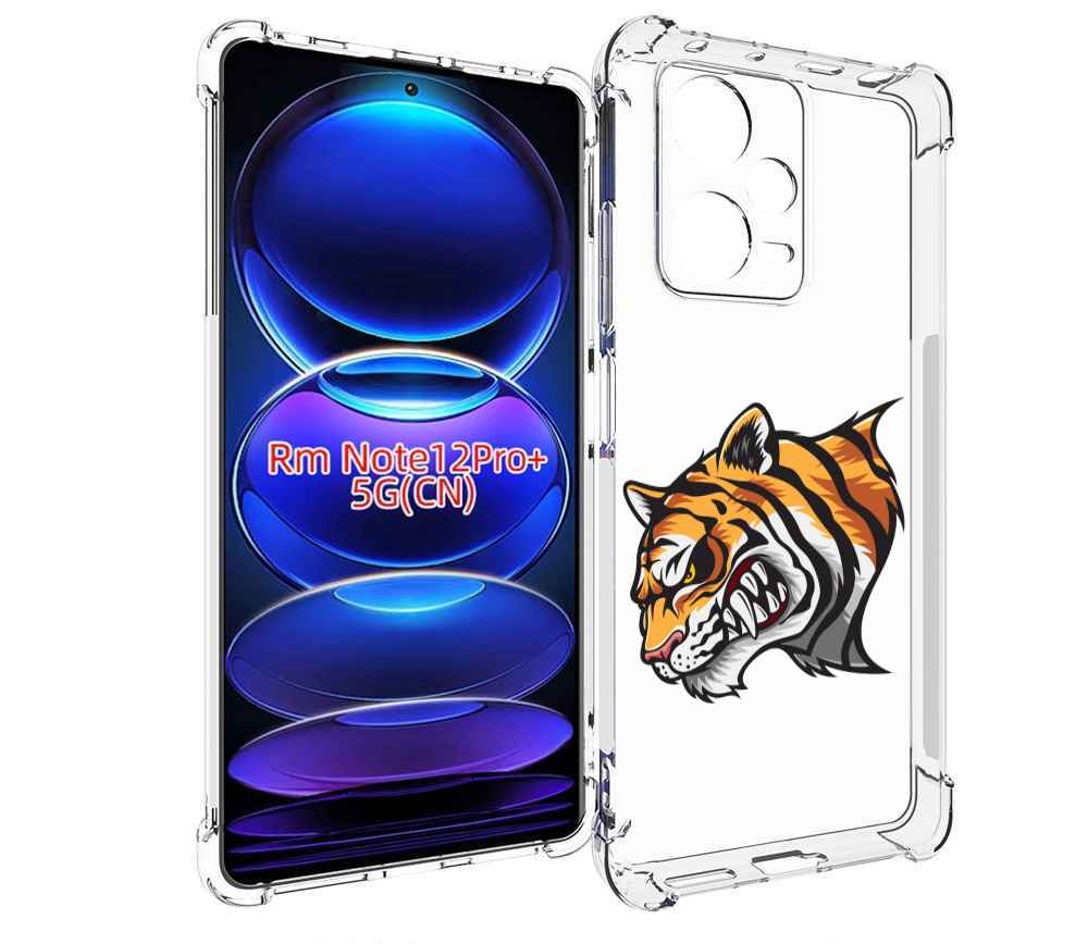 

Чехол MyPads Тигр для Xiaomi Redmi Note 12 Pro + Plus, Прозрачный, Tocco