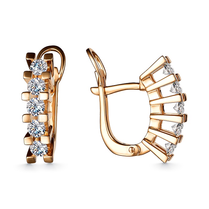 

Серьги из красного золота АЛЬКОР 24751-100_, бриллиант, 24751-100_