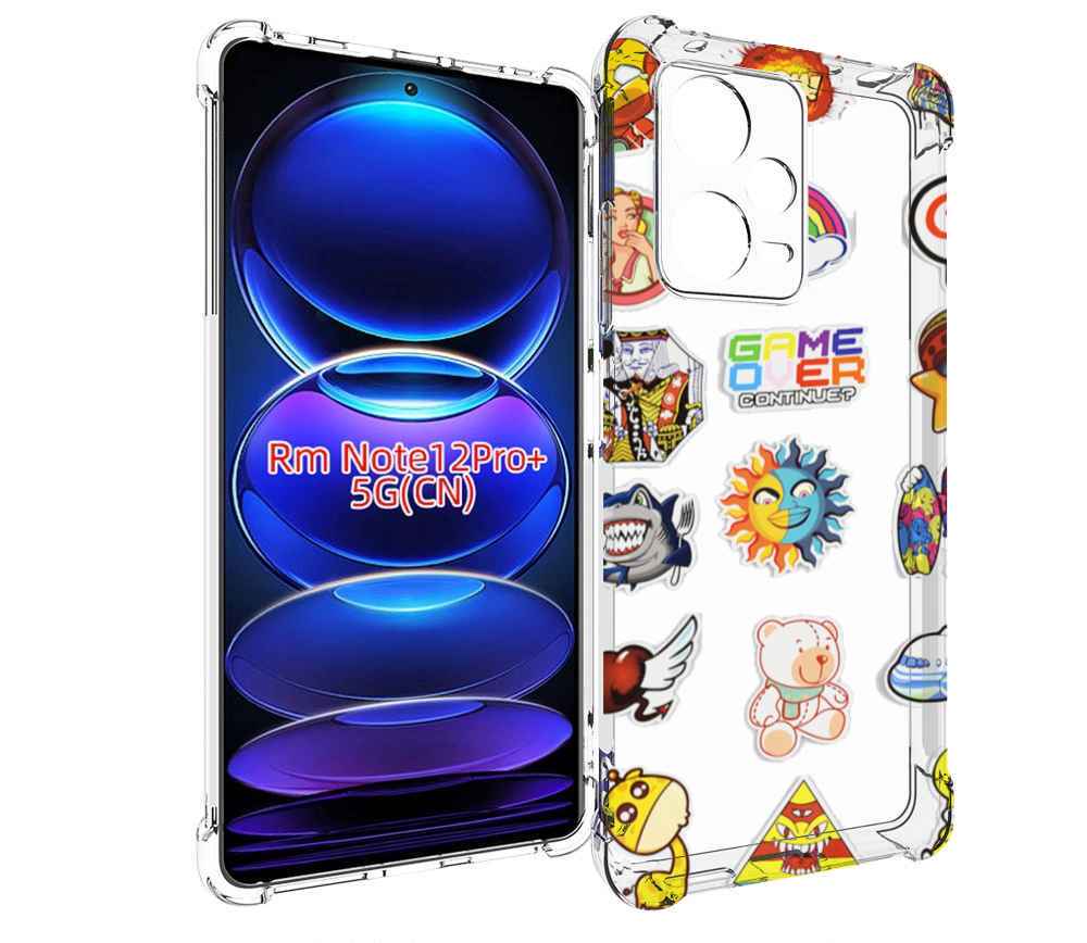 

Чехол MyPads Стикеры для Xiaomi Redmi Note 12 Pro + Plus, Прозрачный, Tocco