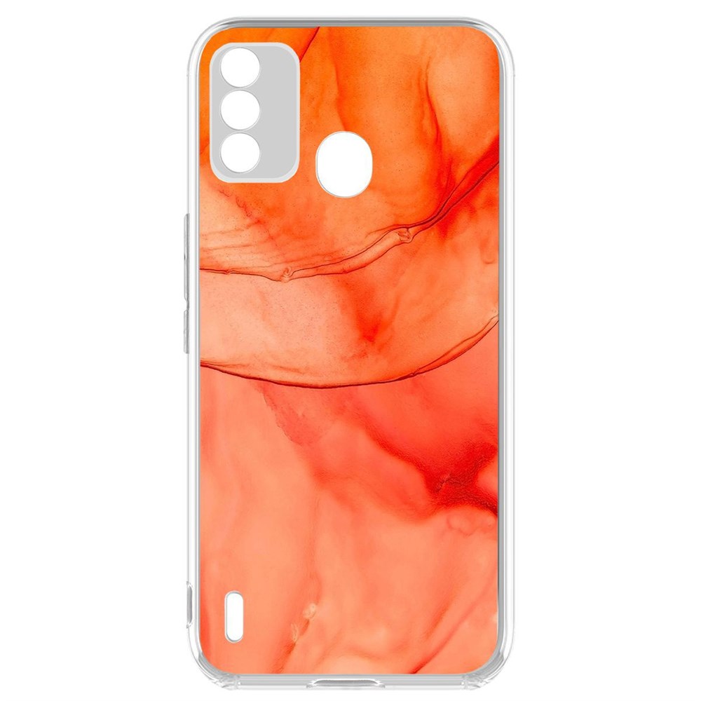 

Чехол-накладка Krutoff Clear Case Абстракт оранж для ITEL A48, Прозрачный