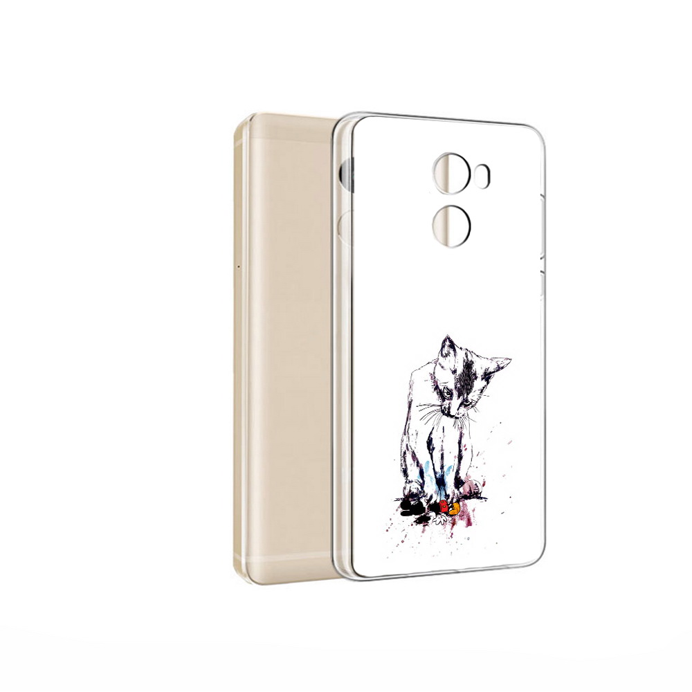 

Чехол MyPads Tocco для Xiaomi Redmi 4 Pro кот и микки (PT47305.303.399), Прозрачный, Tocco