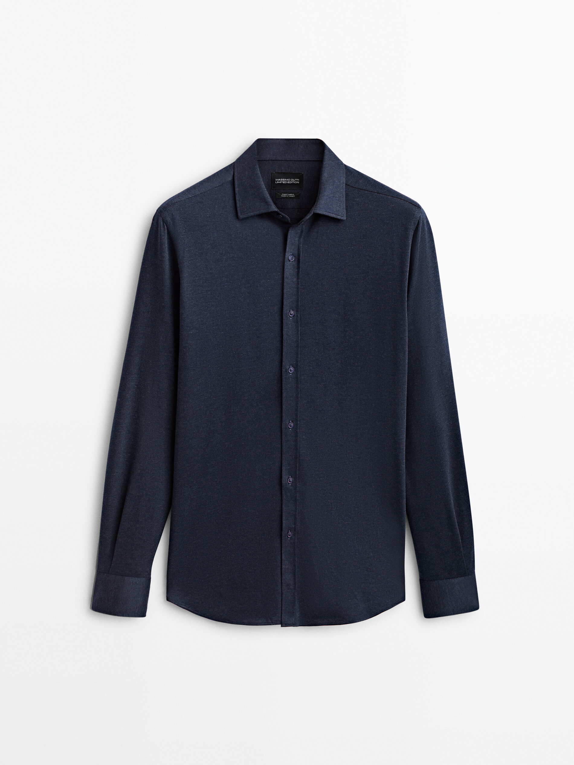 

Рубашка мужская Massimo Dutti 00138349401 синяя S, 00138349401