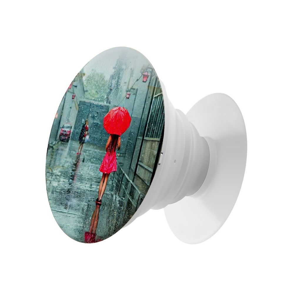 Пластмассовый держатель Krutoff для телефона Попсокет Красный зонтик