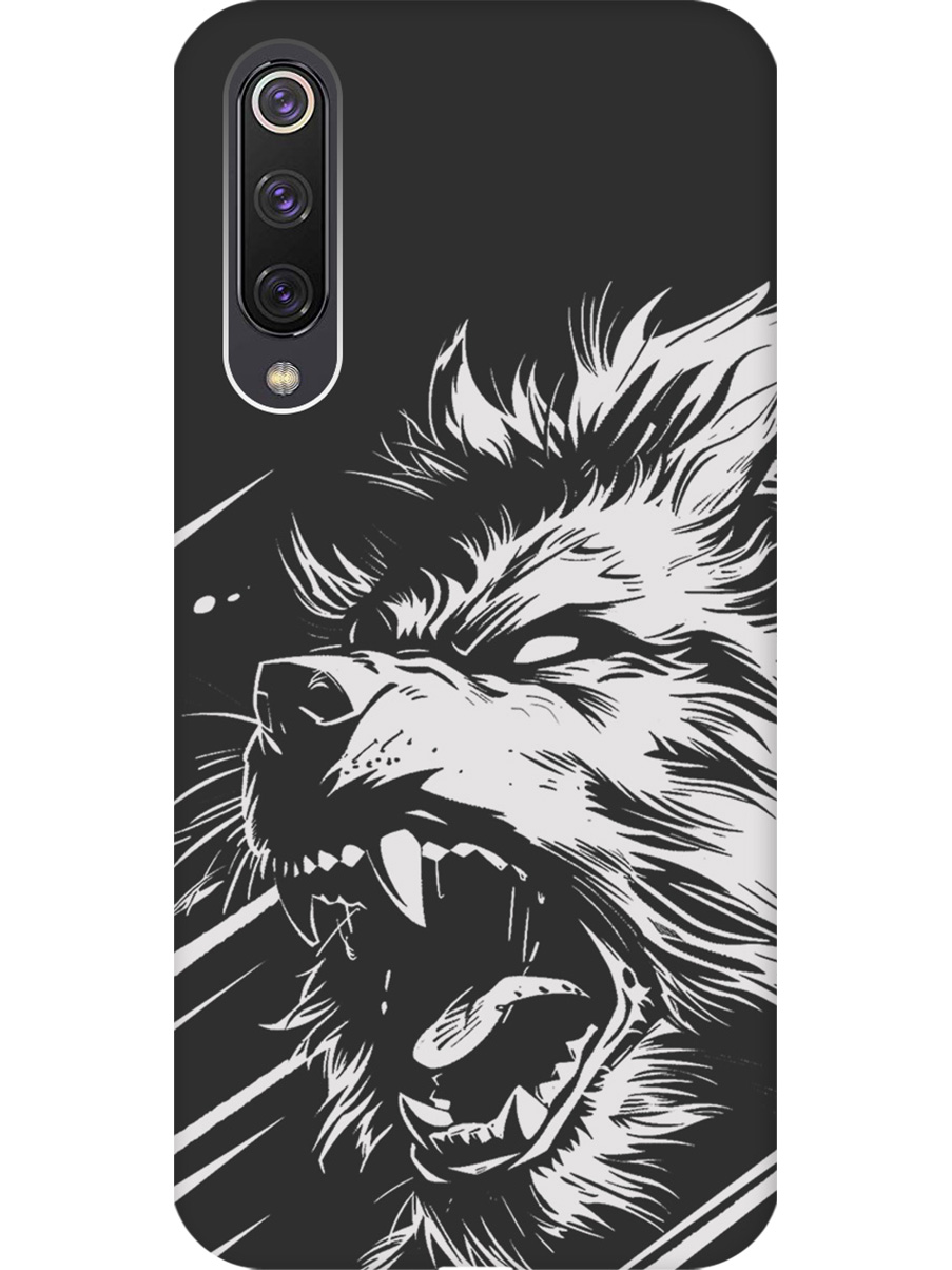 

Силиконовый чехол на Xiaomi Mi 9 SE с принтом "Рев оборотня" матовый черный, Черный;белый, 721347513