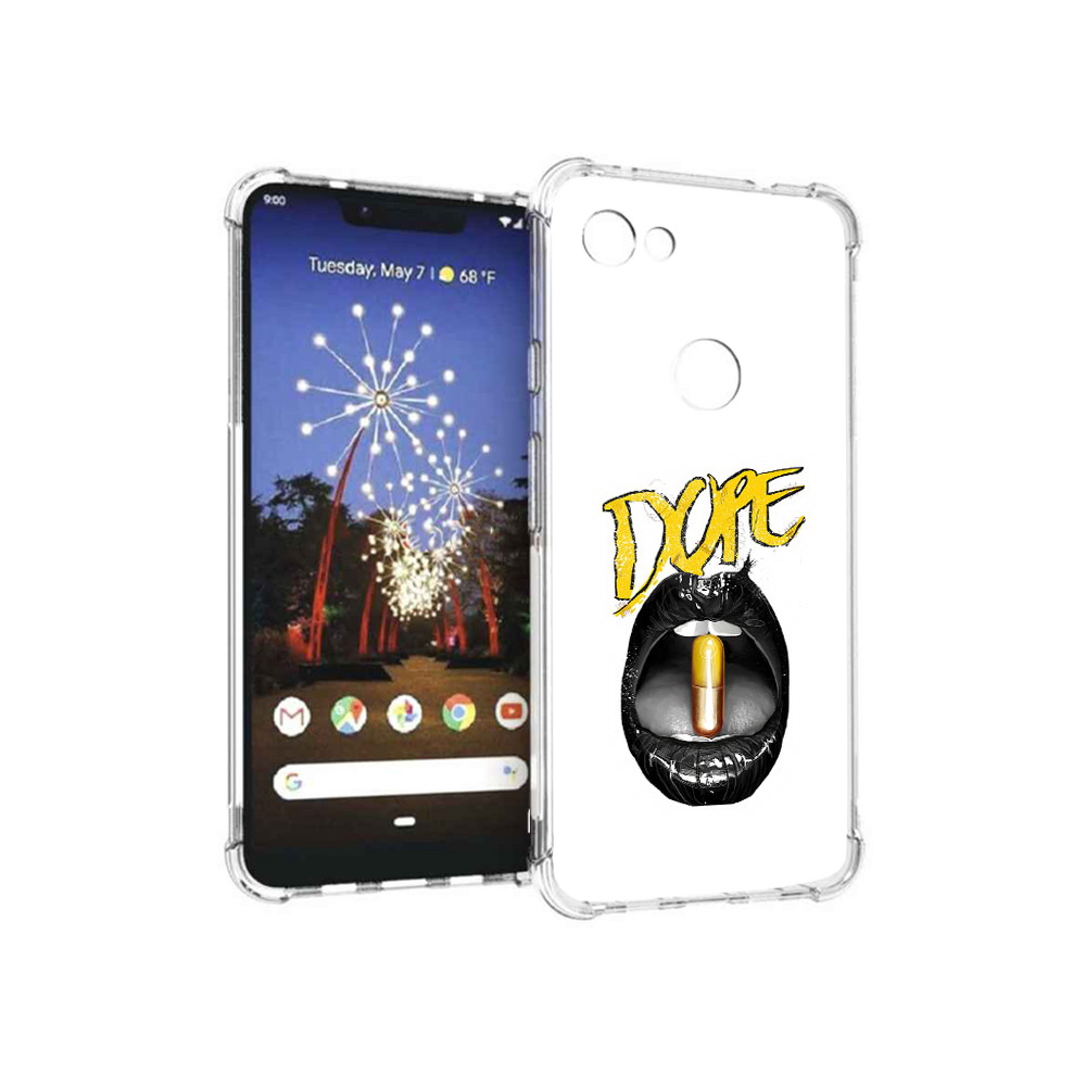 

Чехол MyPads Tocco для Google Pixel 3 XL губы, Прозрачный, Tocco