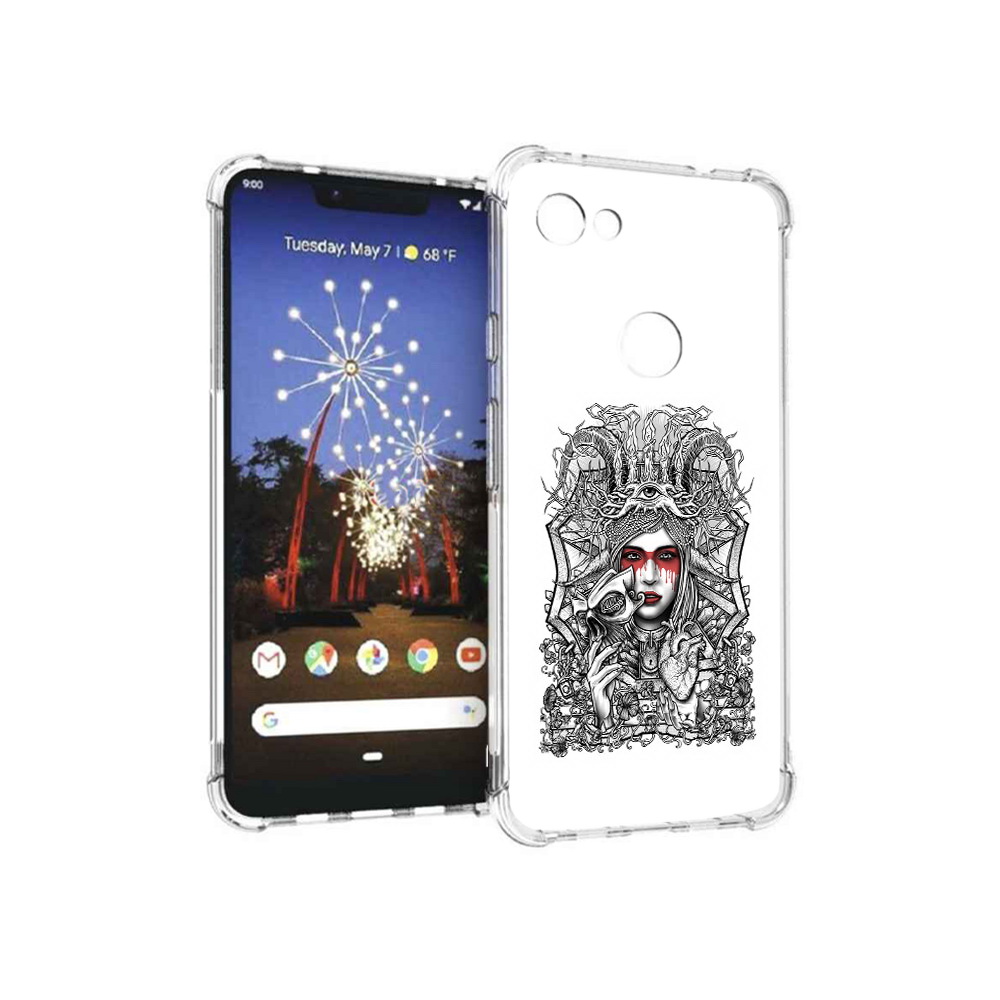 

Чехол MyPads Tocco для Google Pixel 3 XL грусная девушка, Прозрачный, Tocco