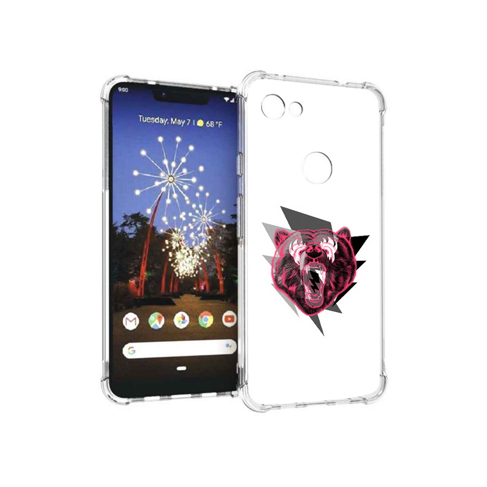 

Чехол MyPads Tocco для Google Pixel 3 XL грозовой медведь, Прозрачный, Tocco