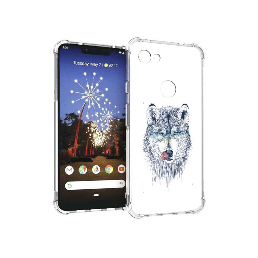 

Чехол MyPads Tocco для Google Pixel 3 XL голодгый волк, Прозрачный, Tocco