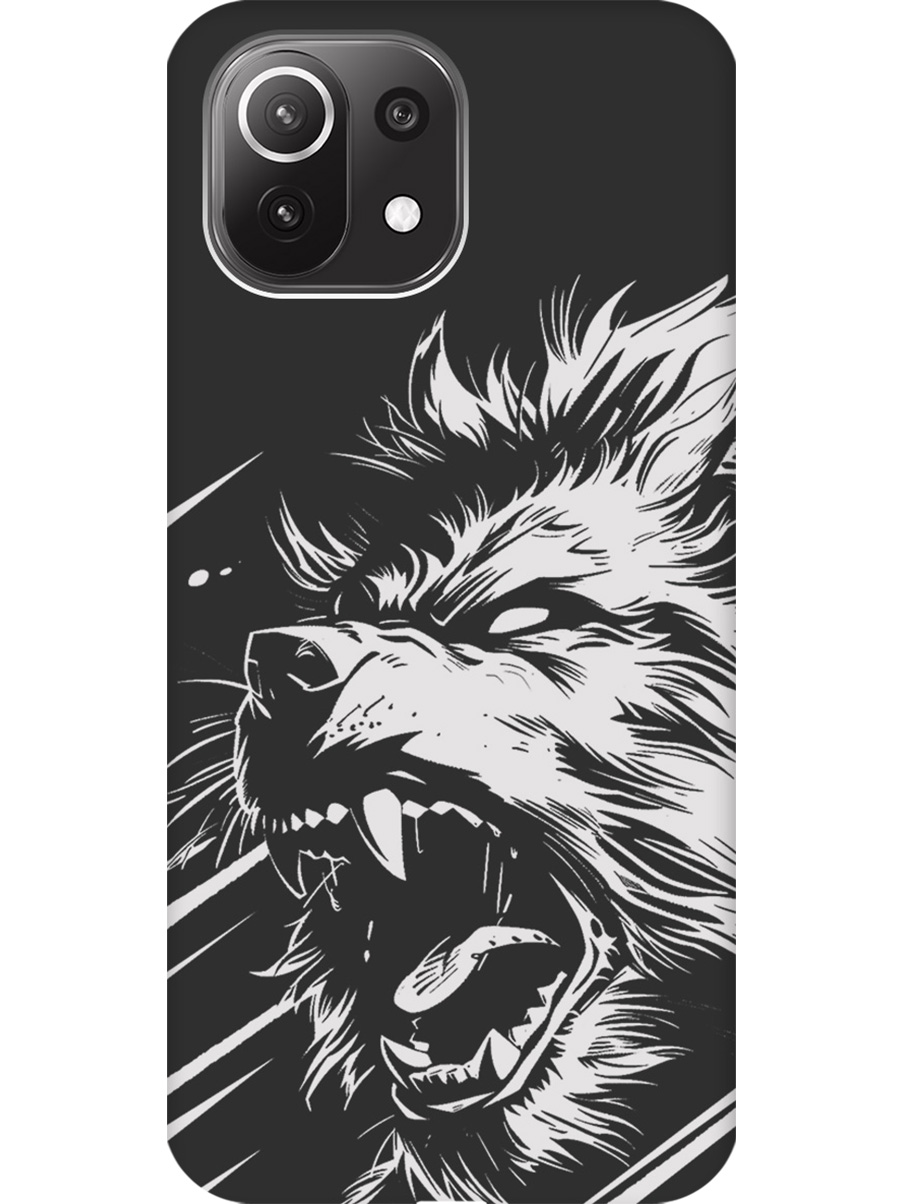 

Силиконовый чехол на Xiaomi Mi 11 Lite / 11 Lite 5G с принтом матовый черный 860720, Черный;белый, 725173313