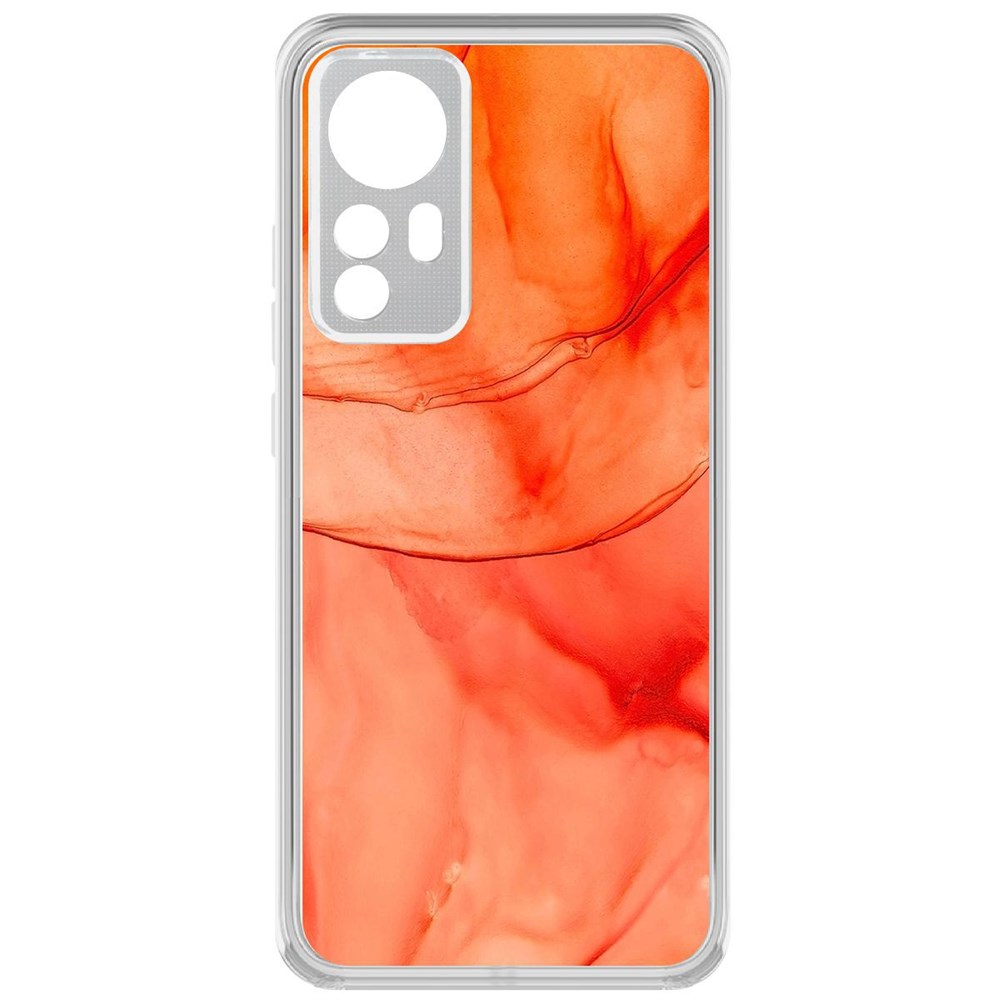 

Чехол-накладка Krutoff Clear Case Абстракт оранж для Xiaomi 12, Прозрачный