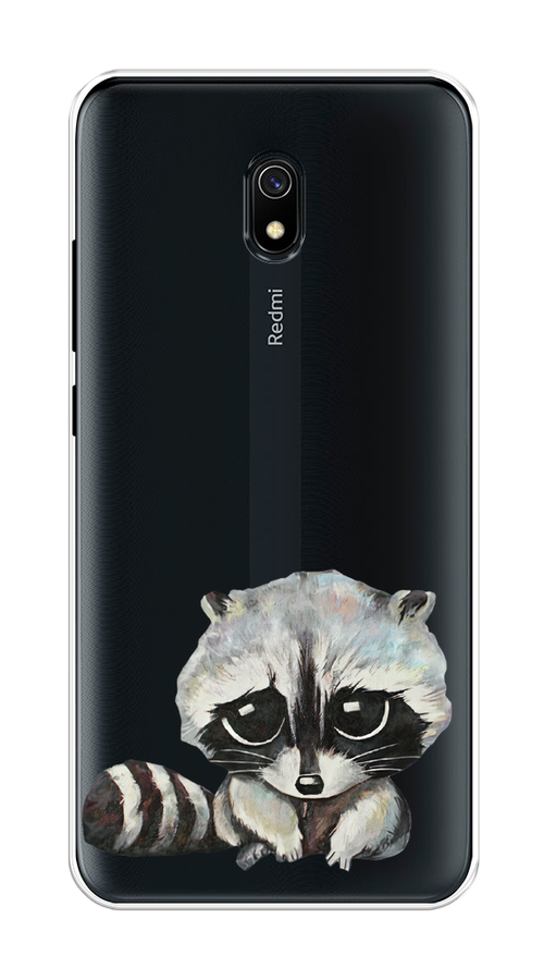 

Чехол на Xiaomi Redmi 8A "Большеглазый енот", Серый;черный;прозрачный, 37250-1