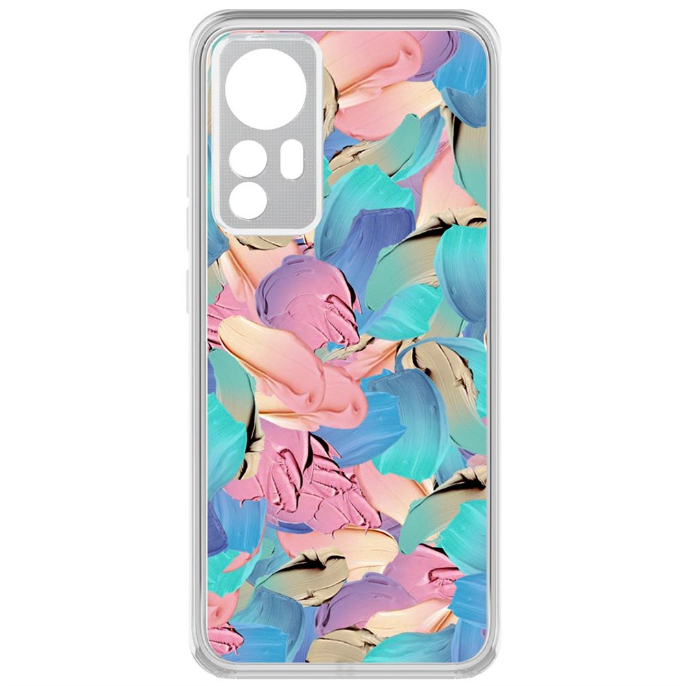 

Чехол-накладка Krutoff Clear Case Абстракт краска для Xiaomi 12, Прозрачный
