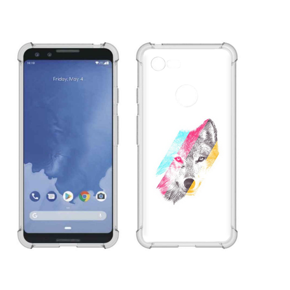

Чехол MyPads Tocco для Google Pixel 3 волк градиент, Прозрачный, Tocco