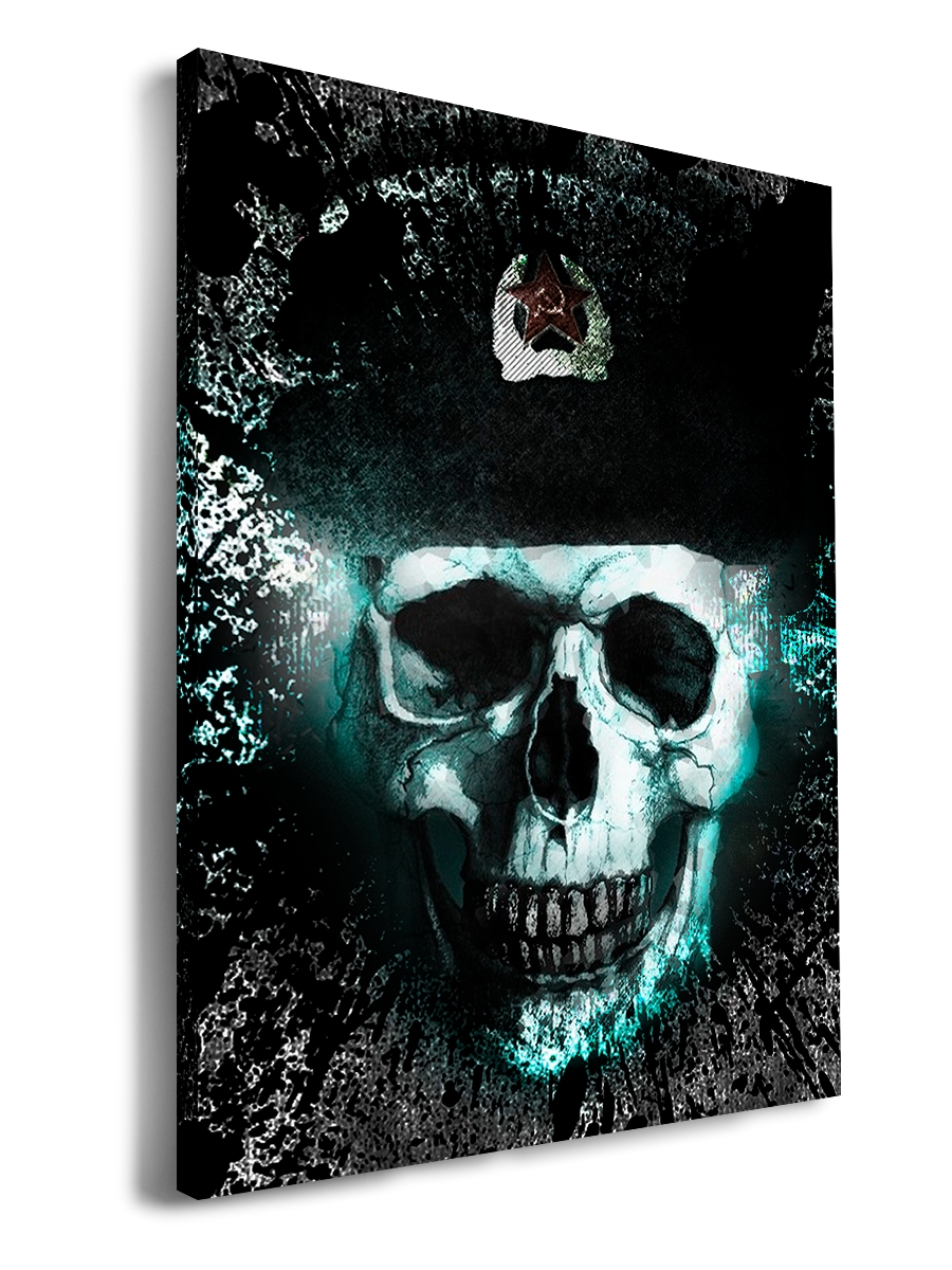

Картина DRABS 90x60 см на холсте Череп в фуражке