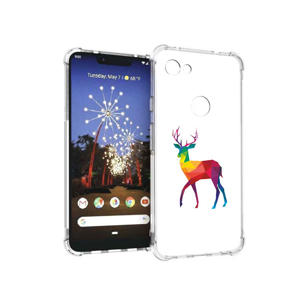 

Чехол MyPads Tocco для Google Pixel 3 XL геометрический олень, Прозрачный, Tocco