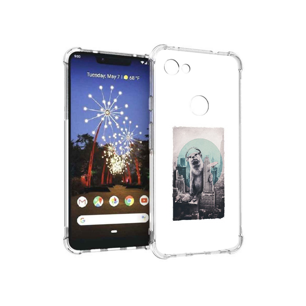 

Чехол MyPads Tocco для Google Pixel 3 XL выдра в городе, Прозрачный, Tocco