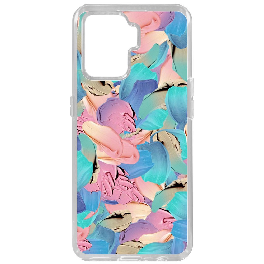 

Чехол-накладка Krutoff Clear Case Абстракт краска для Oppo Reno5 Lite, Прозрачный