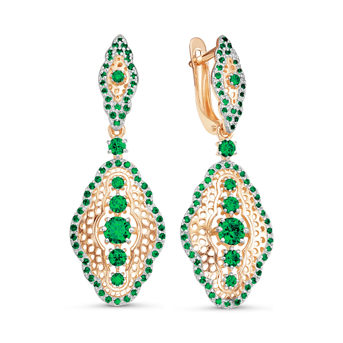 

Серьги из красного золота Дельта 125747, фианит, 125747