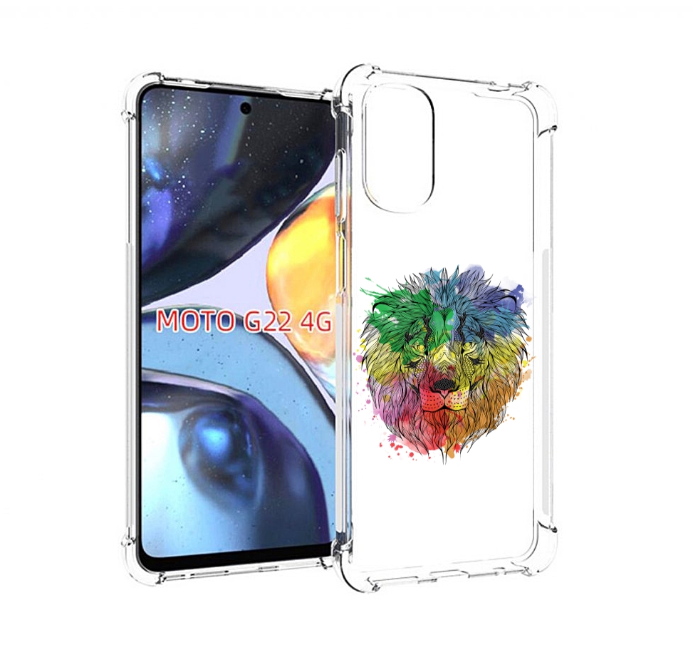

Чехол MyPads разноцветный гордый лев для Motorola Moto G22 4G, Прозрачный, Tocco