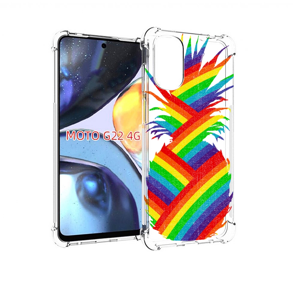 

Чехол MyPads радужный ананас для Motorola Moto G22 4G, Прозрачный, Tocco