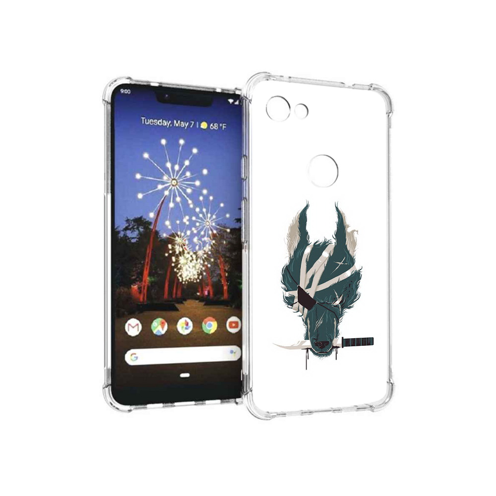 

Чехол MyPads Tocco для Google Pixel 3 XL волк-разбойник, Прозрачный, Tocco