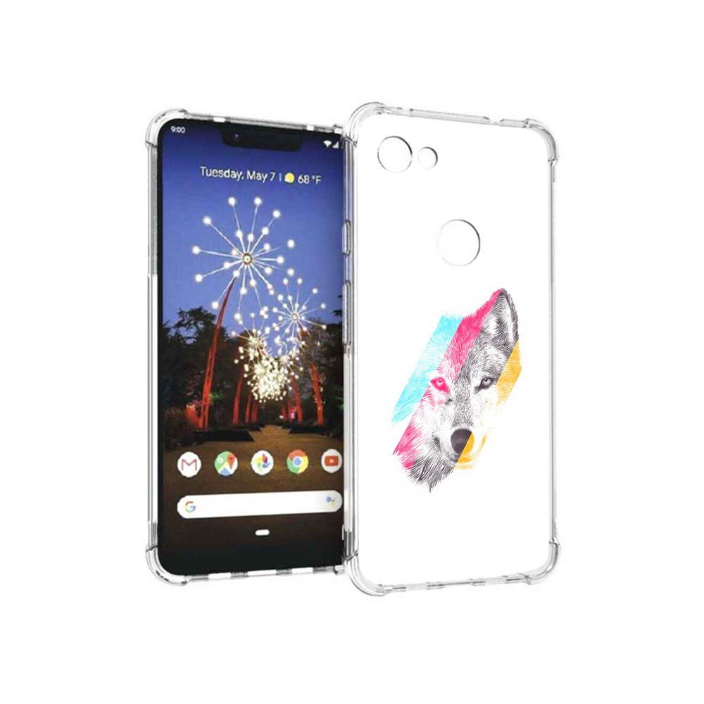 

Чехол MyPads Tocco для Google Pixel 3 XL волк градиент, Прозрачный, Tocco