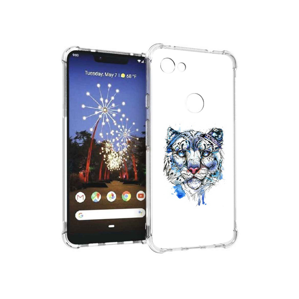 

Чехол MyPads Tocco для Google Pixel 3 XL водяной тигр, Прозрачный, Tocco