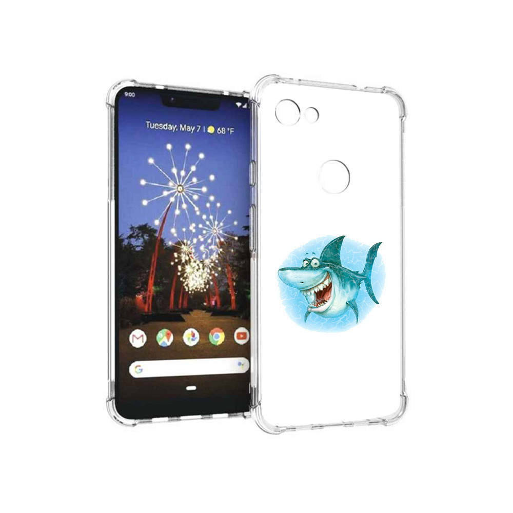 

Чехол MyPads Tocco для Google Pixel 3 XL веселая акула, Прозрачный, Tocco