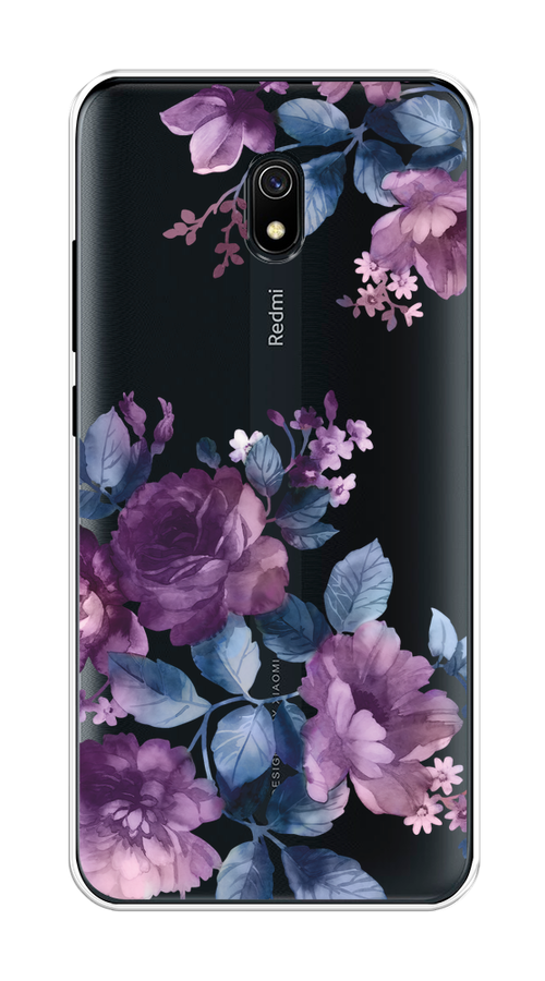 

Чехол на Xiaomi Redmi 8A "Purple Blossoms", Синий;фиолетовый, 37250-1