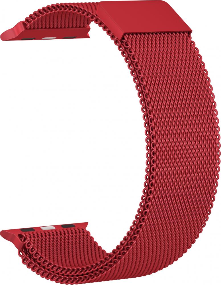 

Ремешок металлический GSMIN Milanese Loop для Apple Watch 42/44mm (Красный)