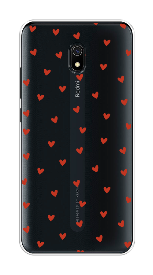 

Чехол на Xiaomi Redmi 8A "Red hearts", Красный;прозрачный, 37250-1