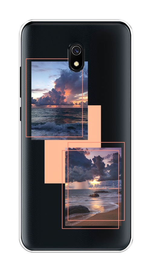 

Чехол на Xiaomi Redmi 8A "Sky collage", Розовый;прозрачный;синий, 37250-1