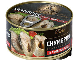 

Скумбрия За Родину атлантическая в томатном соусе 230 г