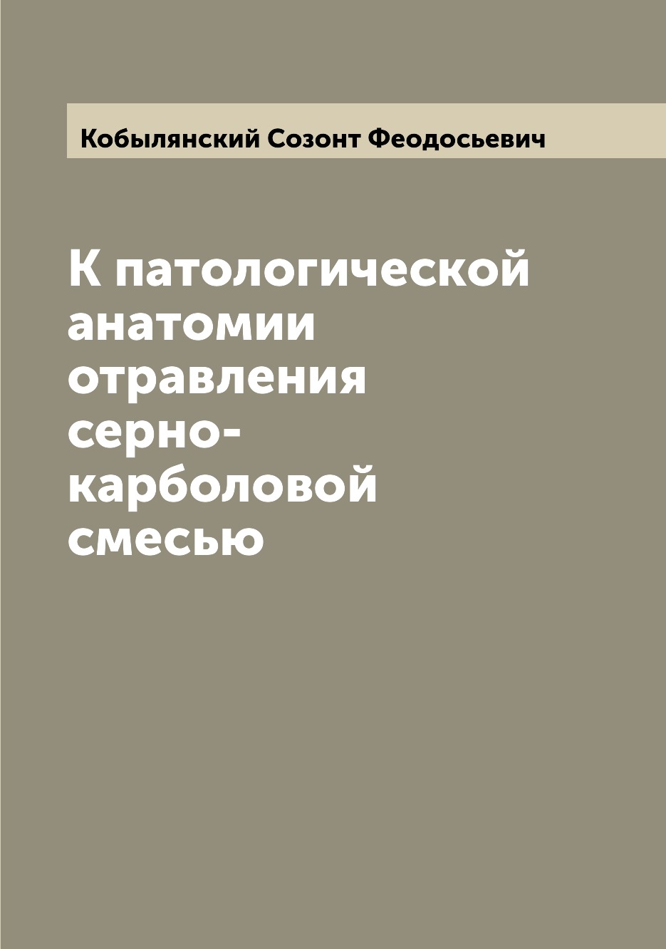 

Книга К патологической анатомии отравления серно-карболовой смесью