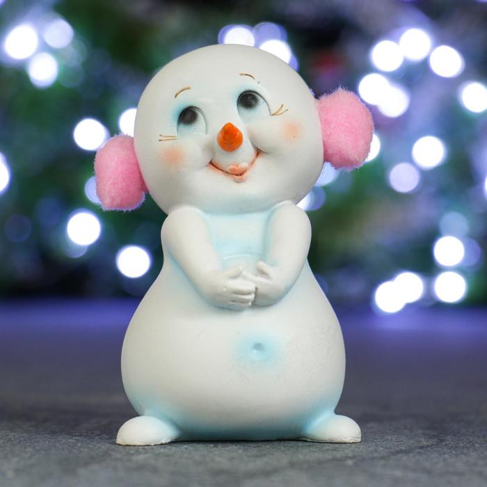 

Новогодняя фигурка Застенчивый снеговик 5137966 8x7x11 см, Разноцветный, Застенчивый снеговик