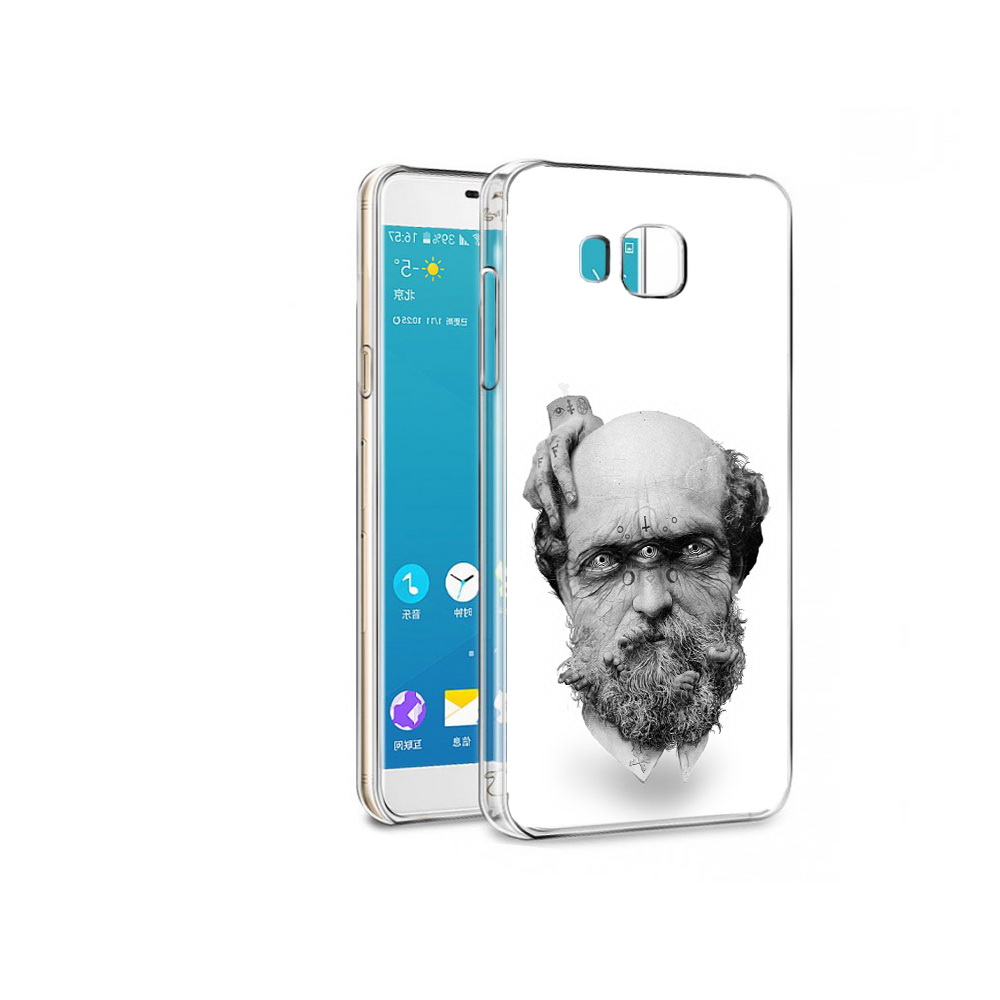 

Чехол MyPads Tocco для Samsung Galaxy C7 страшный бородатый мужчина абстракция, Прозрачный, Tocco