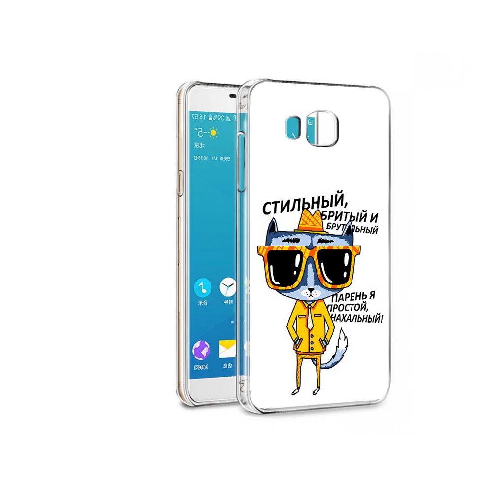 Чехол MyPads Tocco для Samsung Galaxy C7 стильный кот (PT38867.551.625)