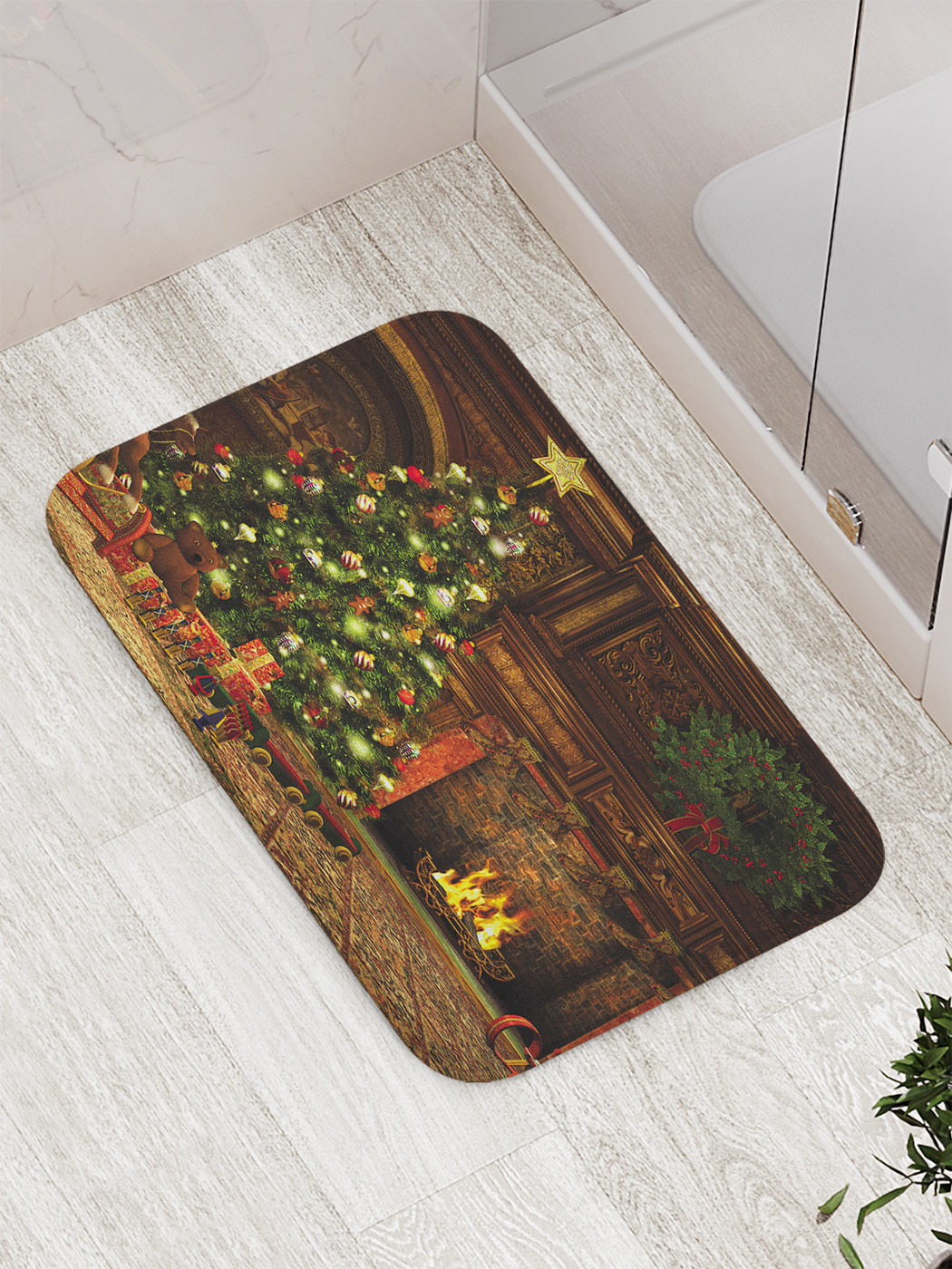 

bath_381929 Коврик противоскользящий для ванной, сауны, бассейна, 77х52 см