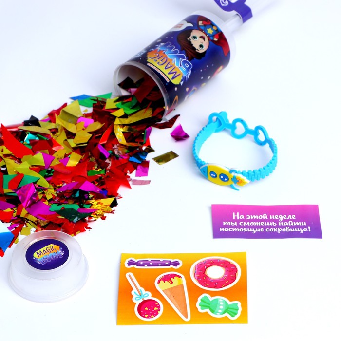 

Хлопушка на палочке Magic «БУМ» с наклейками, космос, Хлопушка с сюрпризом