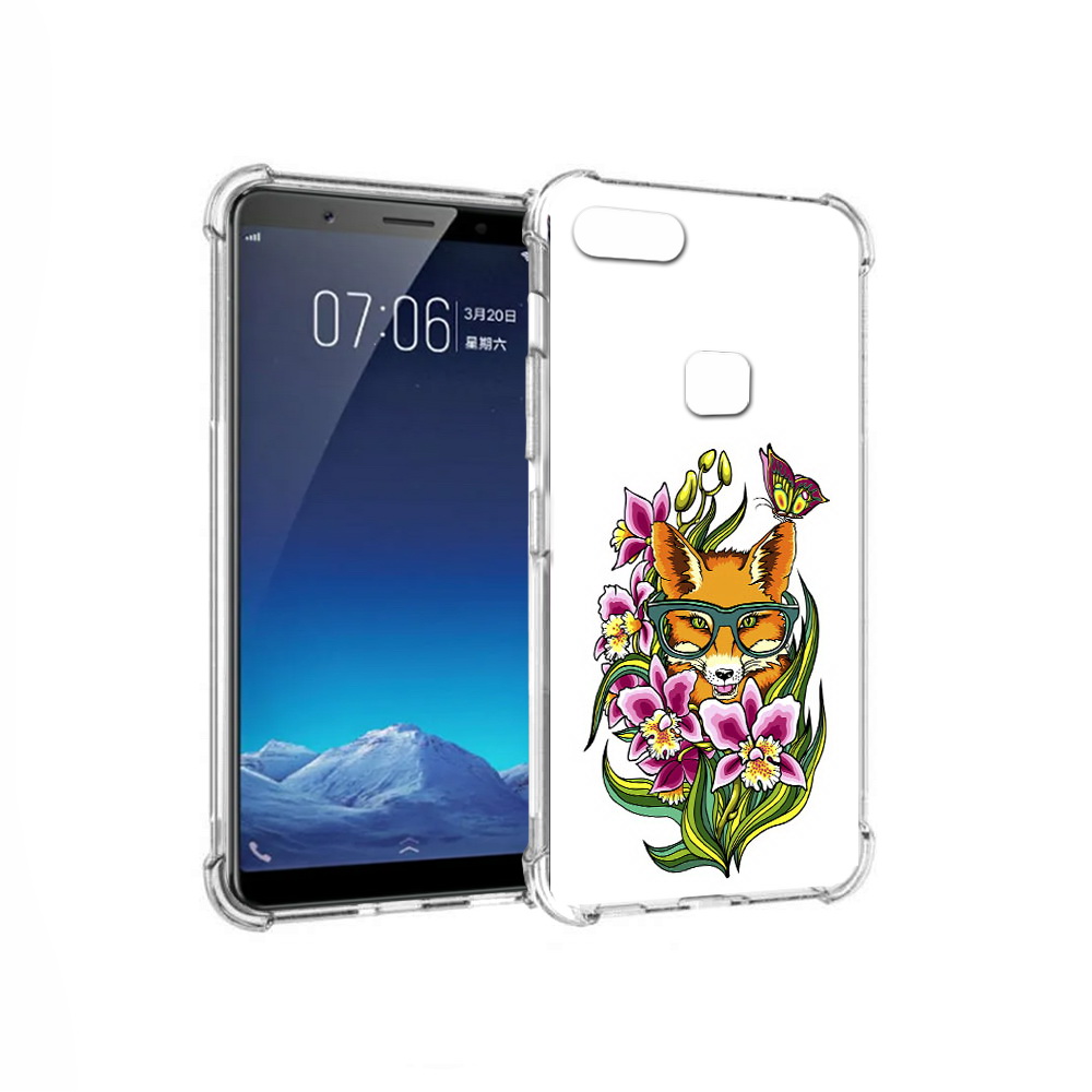 

Чехол MyPads Tocco для Vivo X20 Лиса в цветах (PT108350.433.108), Прозрачный, Tocco