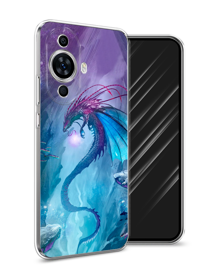 

Чехол Awog на Huawei Nova 11 "Водный дракон", Голубой;фиолетовый;синий, 6121250-2