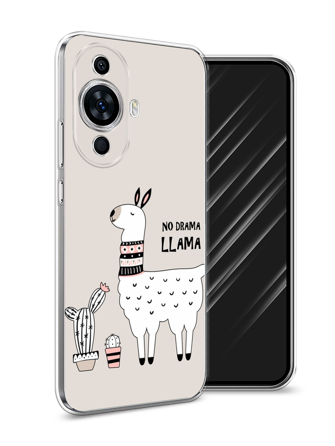 

Чехол Awog на Huawei Nova 11 "No drama LLama", Бежевый;серый;белый, 6121250-2