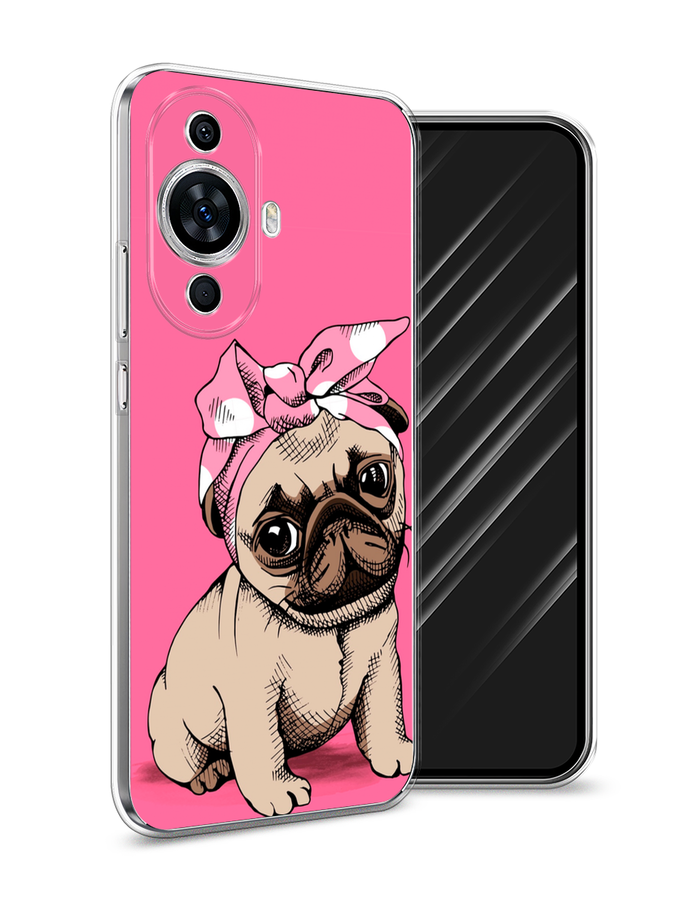 

Чехол Awog на Huawei Nova 11 "Dog Pin-Up", Розовый;бежевый, 6121250-2