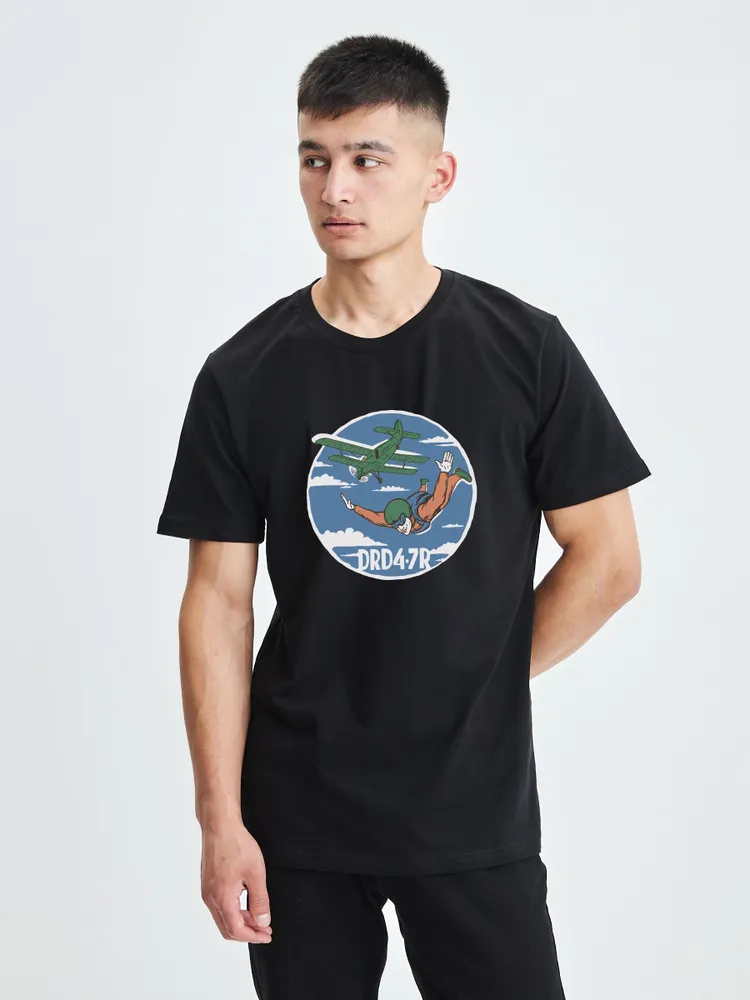 

Футболка унисекс Тайга. Сибирская марка одежды Skydiver черная 3XL, Черный, Skydiver