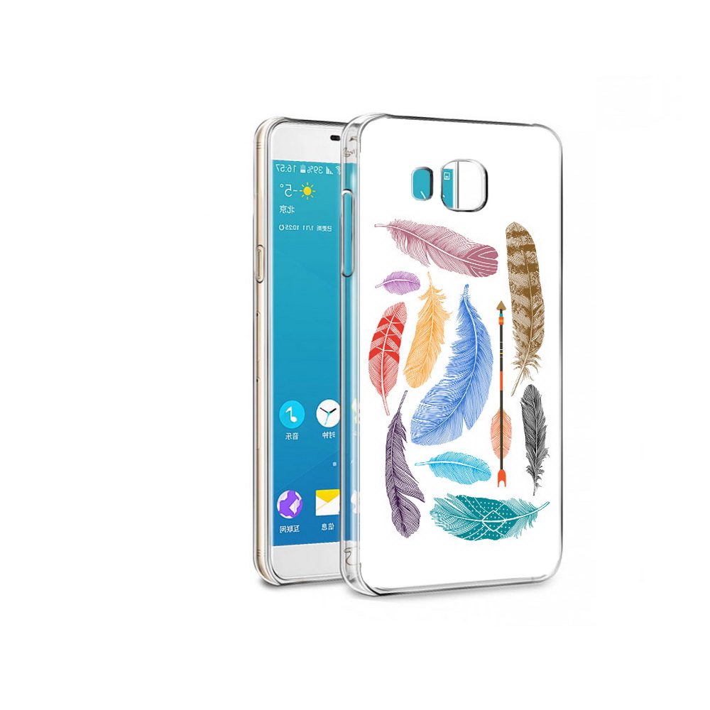 

Чехол MyPads Tocco для Samsung Galaxy C7 разноцветные перья (PT38867.551.572), Прозрачный, Tocco